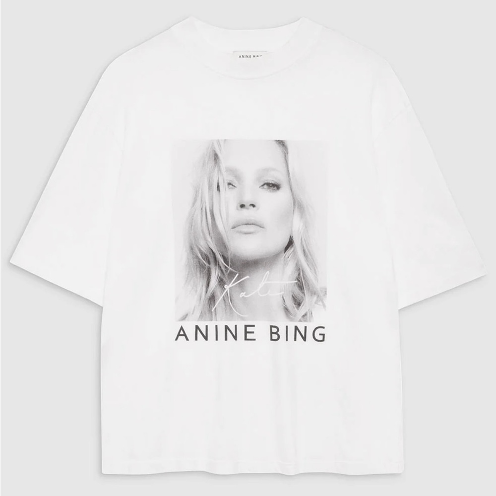 Anine Bing Kate Moss T-Shirt in White - XS